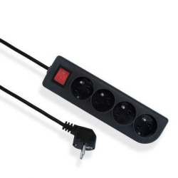 Przedłużacz 4Gn 3m Wyłącznik Uziem. Czarny EPS-403W-2-Elektryka
