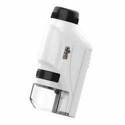 Mikroskop kieszonkowy LUPA biały mini przenośny edukacyjny + zestaw płytek-Narzędzia Warsztatowe i Wyposażenie