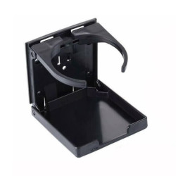 Uchwyt na napoje kubek puszkę Składany przykręcany Czarny-Motoryzacja