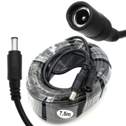 Kabel DC 2,1/5,5 Przedłużacz 7.5 m wtyk-gniazdo w wersji HQ-Podzespoły Elektroniczne