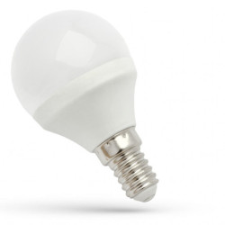 Żarówka E14 LED 6W WW Kulka SPECTRUM, Biała Ciepła 3000K-Oświetlenie