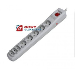 Filtr komp R8 1,5m Szary Listwa przepięć ARMAC bepiecz.+warystor-Elektryka