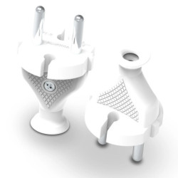 Wtyk Sieciowy 10A/230V Okrągły WT-2 Biały, bez uziemienia-Elektryka