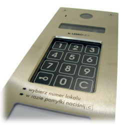 Panel CP-2533NR-040 INOX wąski z czytn RFID cyfrowy sys. domof.LASKOMEX-Domofony