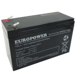 Akumulator 12V-9Ah EV         EP żelowy 12V-8Ah/C10 EUROPOWER JAPAN TECH.-Akumulatory i Ładowarki