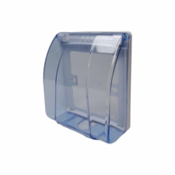 Osłona na gniazdo sieciowe 230V Pokrywa z klapką, niebieska-Elektryka