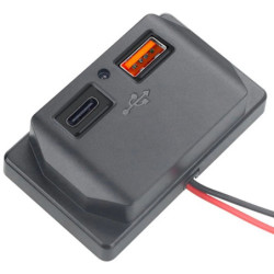 Ładowarka USB 12-24V QC 3.0 PD G 48W + USB-C Power Delivery zielona zasil-Zasilacze i Transformatory