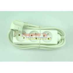 Przedłużacz 3Gn 3m Z/U Biały EPS-303 ELGOTECH z uziemieniem-Elektryka