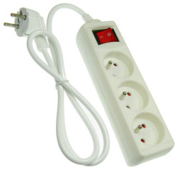 Przedłużacz 3Gn 1,5m Wyłącznik Biały, Uziemienie, EPS-301,5W ELGOTECH-Elektryka