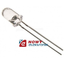 Dioda LED 5mm Biała 12V clear Zimna-Podzespoły Elektroniczne
