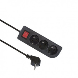 Przedłużacz 3Gn 5m Wyłącznik Cz Czarny, Uziemienie EPS-305W-2 Elgotech-Elektryka