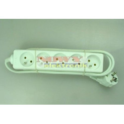 Przedłużacz 5Gn 1,5m Z/U Biały Uziemienie, EPS-501,5 Elgotech-Elektryka