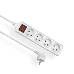 Przedłużacz 4Gn 1,5m Wyłącznik C Czarny, Uziemienie, ELGOTECH-Elektryka