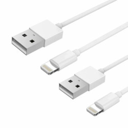 Kabel USB Apple iPhone 1m + 25cm Lightning biały - dwupak-Kable i Przyłącza RTV i PC