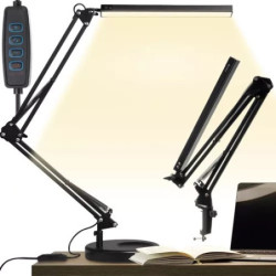 Lampa Biurkowa 2w1 IZOXIS 23503 Uchwyt, Podstawka, 80 Diod Led-Oświetlenie
