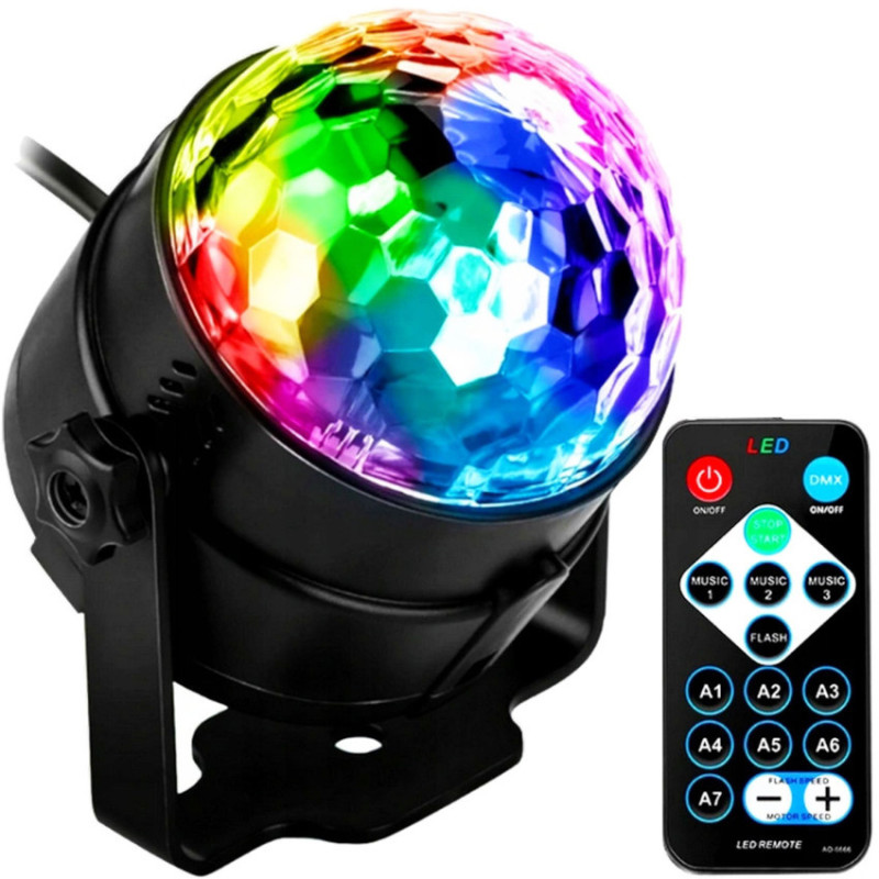Efekt Projektor LED Disco RGB 3x1W 230V-Efekty Dyskotekowe