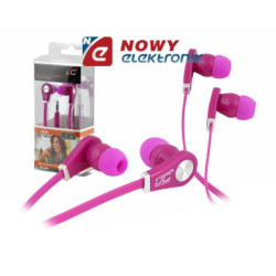 Słuchawki LTC60 douszne wt.3,5st różowe-Naglosnienie i Estrada
