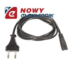 Kabel Zasilający SN-14 3m ósemka Sieciowy 230V-Elektryka