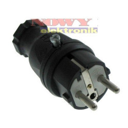 Wtyk sieciowy GUMOWY 2P+Z PCE 0521-S-Elektryka