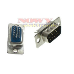 Wtyk D-SUB 15M HD (DHS-15S) SVGA (3-rzędowe)-Podzespoły Elektroniczne