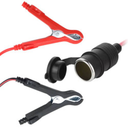 Gniazdo zapalnicz. z krokodylami 3m 16AWG 15A 12-24V zapalniczki-Motoryzacja