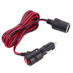 Przedłużacz zapaln. samoch. 3m 12-24V 15A 16AWG zapalniczki wtyk gniazdo-Motoryzacja
