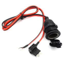 Gniazdo zapalniczki MTA/ATC z klapką BYPASS z przewodem 1m 15A 12-24V-Motoryzacja