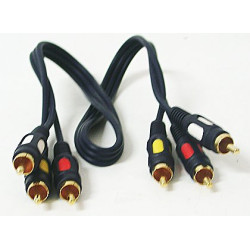 Kabel 3xRCA 0,5m HQ VITALCO-Kable i Przyłącza RTV i PC