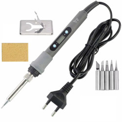 Lutownica 80W zestaw lutowniczy regul. temp. 180-500st + gąbka i groty-Narzędzia Warsztatowe i Wyposażenie