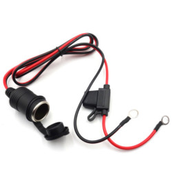 Gniazdo zapalnicz. z bezpiecz. 16AWG konektory oczkowe 8.4mm 1m 12-24V 15A-Motoryzacja