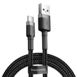 Kabel USB/USB-C 3m BASEUS 2A CATKLF-UG1 Szaro-Czarny, Quick Charge-Kable i Przyłącza RTV i PC