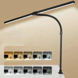 Lampa kreślarska LED czarna PRO| biurkowa do blatu CRI 90-Oświetlenie