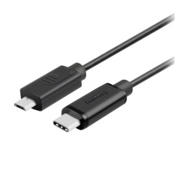 Kabel USB-C/MicroUSB 1M UNITEK Premium Y-C473BK-Kable i Przyłącza RTV i PC