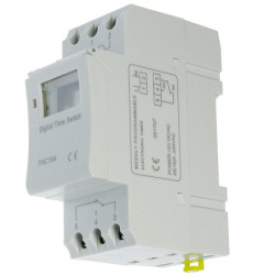 Programator Czas. 12V AC/DC DIN Wyłącznik Czasowy THC15A timer cyfrowy-Dom i Ogród