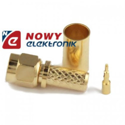 Wtyk SMA zaciskany H155 złoty-Podzespoły Elektroniczne