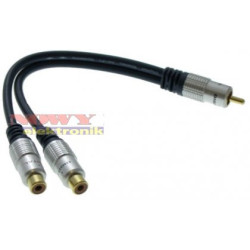 Przejście Wtyk RCA/2xGniazdo RCA Digital, adapter z przewodem-Podzespoły Elektroniczne