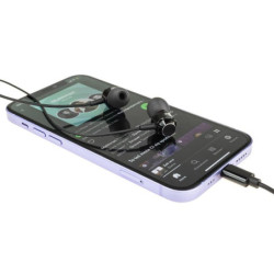 Słuchawki douszne USB-C z mikrof magnetyczne eXtremeStyle AIRBASS czarne-Naglosnienie i Estrada