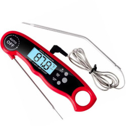 Termometr LCD 2w1 z sondą RED ULTRA szybki -50 do +300, kuchenny