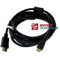 Kabel HDMI - miniHDMI 3m HDK72 Złote Vitalco-Kable i Przyłącza RTV i PC
