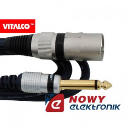 Kabel Jack 6,3m. wt.-wt.XLR 1m Kabel Mikrofonowy Mono MK34 Vitalco-Kable i Przyłącza RTV i PC