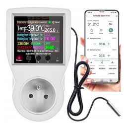 Termostat z gniazdem 230V WiFi Tuya, Licznik Energii