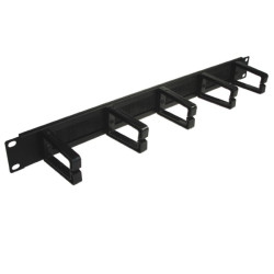 Organizer Kabli 1U 5 Uchwytów metal, Szczotkowy