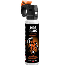 GAZ PIEPRZOWY RIDE GUARD CHMURA 150ml FOG dla rowerzystów na zwierzęta (psy, dziki, wilki, niedźwiedzie) + kabura etui do rowera