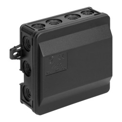 Puszka odgałęźna 90x90x40 IP54 CZARNA klik, elektryczna 400V ORNO