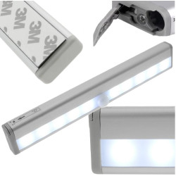 LAMPKA LED PODSZAFKOWA LAMPA LISTWA CZUJNIK RUCHU DO SZAFY GARDEROBY NA BATERIE