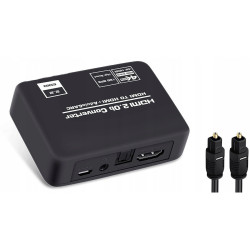 EKSTRAKTOR HDMI AUDIO TOSLINK JACK, KONWERTER ARC TOSLINK CINCH RCA  ADAPTER