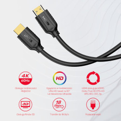 Kabel HDMI 15m UNITEK 4K HDMI 2.0 High Speed UHD Premium