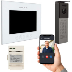 Zestaw VIDEODOMOF. S12D / M11W-X biały WiFi FHD VIDOS X wideodomofon