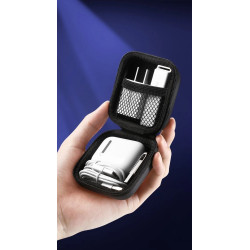 ETUI NA SŁUCHAWKI ŁADOWARKĘ PUDELKO organizer Ugreen 8cm x 8cm czarny