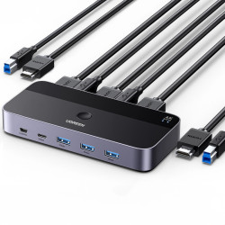 PRZEŁĄCZNIK KVM SWITCH HDMI USB-A, USB-C, mini USB, 4K 60Hz Ugreen CM664